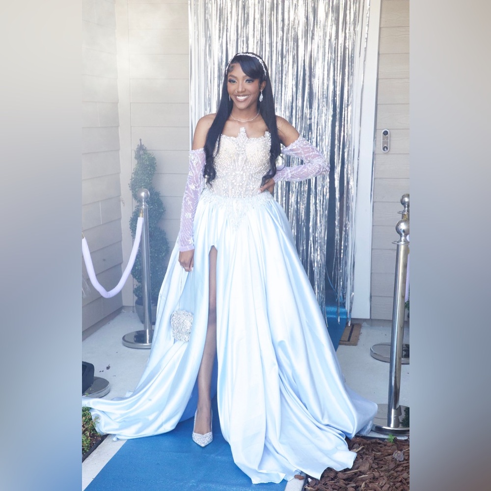 Custom made ball gown prom dress